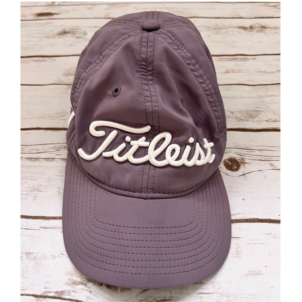 Titleist Golf Hat Purple Pro V1 FootJoy Adjustable Strapback OSFM